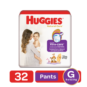 Pants Huggies Natural Care Talla G - 32uds