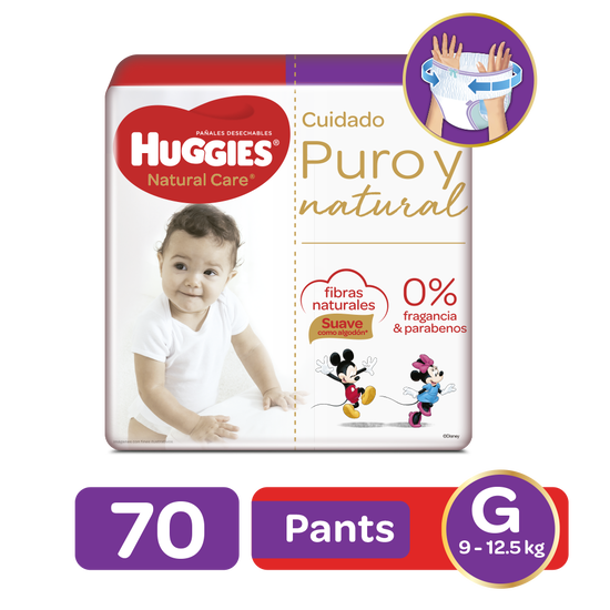 Pants Huggies Natural Care Talla G - 70uds