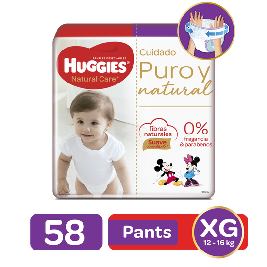 Pants Huggies Natural Care Talla XG - 58uds